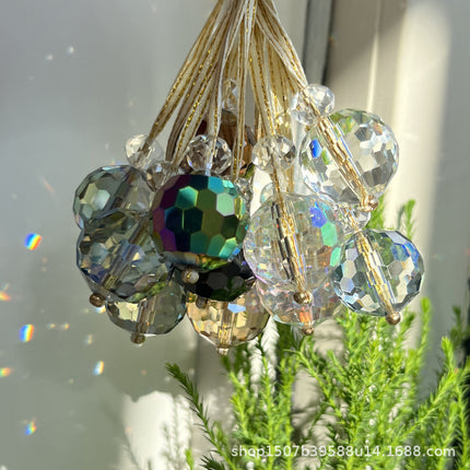 Amazon PDD Cross-border Direct Supply Pujiang Crystal Courtyard Garden Decorative Crystal Christmas Ball Sun Catcher Wind Chimes