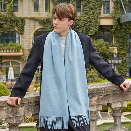 Men's Wool Scarf, Women's Winter Warm Cashmere Scarf, Autumn and Winter Korean Style Versatile Solid Color Scarf Wholesale