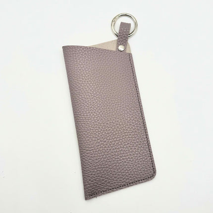 Pu Japanese and Korean Open Glasses Cosmetics Bag Genuine Leather Sunglasses Case Fashionable Unisex Myopia Glasses Portable Bag