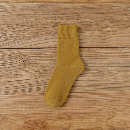 terry socks fleece-lined thick socks mid-tube socks for men and women autumn and winter warm warm towel socks winter warm stockings