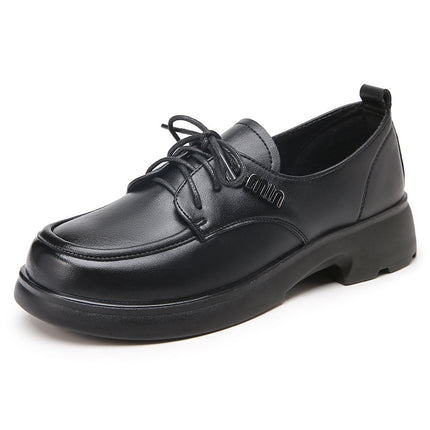 Mom's Shoes for Middle-Aged and Elderly People 2026 Spring and Autumn Single Shoes with Soft Soles, Non-Slip Women's Shoes, Flat New Style Comfortable Leather Shoes