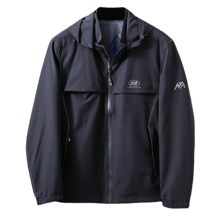 Brand Export Men's Clothing Milk Silk Jacket Men's Autum Removable Hood Casual Versatile Jacket Men's J8206