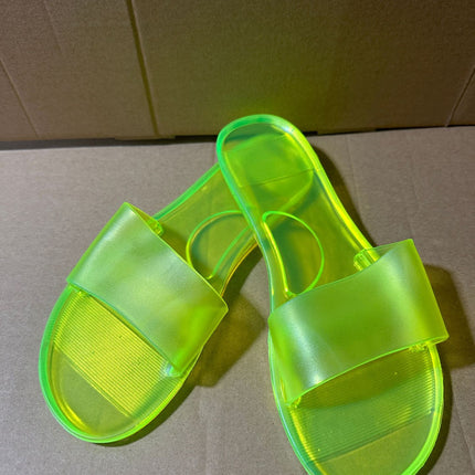 Cross-Border Large Size Crystal Shoes for Women to Wear at Home and Outside, Jelly Glue Sandals, Foreign Trade Wholesale Dropshipping