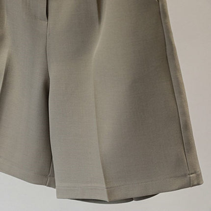 Plus-Size 150kg Casual Suit Shorts for Women, Summer Korean Version, Loose and Slimming High-Waisted Knee-Length Straight Shorts