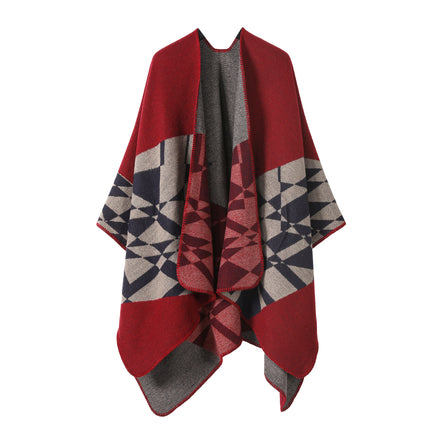 European and American plain striped warm Joker shawl outer autumn and winter office blanket imitation cashmere scarf in stock wholesale