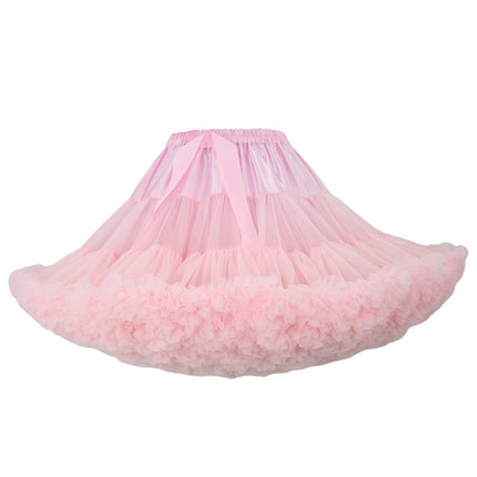 Adult Petticoat Daily Style Ultra-Puffy Nylon Lolita Cloud Petticoat Seamless Marshmallow Violent Puffy Skirt