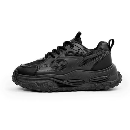 Spring Dad Shoes New Versatile Men's Casual Running Sneakers Breathable Lightweight Thick-Soled Height-Increasing Trendy Shoes