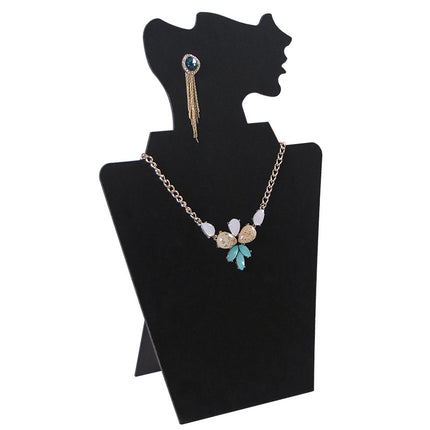 Side flannelette jewelry display rack necklace earrings display board Jewelry pendant rack jewelry rack display props