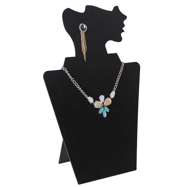 Side flannelette jewelry display rack necklace earrings display board Jewelry pendant rack jewelry rack display props