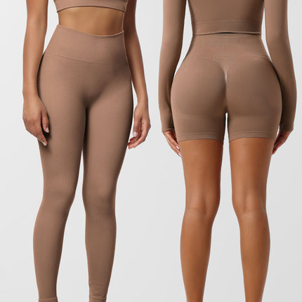 Summer Outer Wearing Non-awkward Line Sports Yoga Seamless Hip Lifting Leggings Women's High Waist Hip Abdominal Tucking Pants