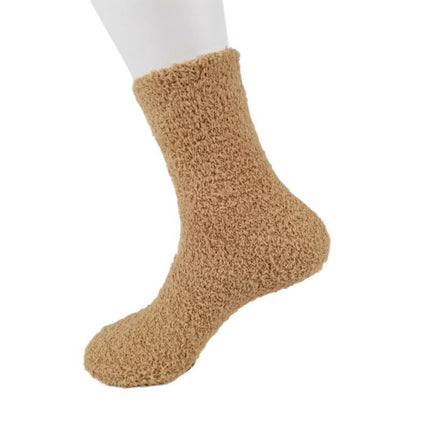 Cross Border in stock Carpet Floor Socks Coral Fleece Socks Thickened Warm Towel Socks Men Casual Sleep Socks
