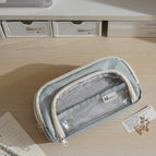 Three-layer window gray and blue