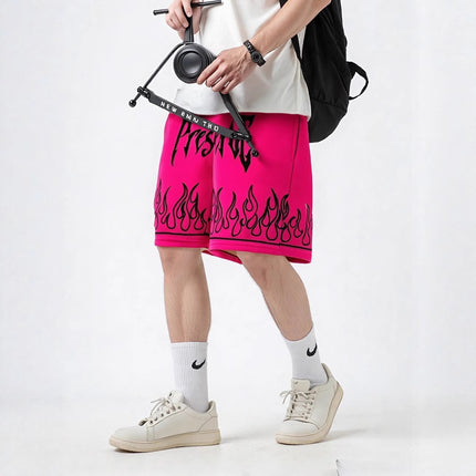 American Street Style Casual Shorts for Men, New Summer Trendy Brand, Loose Sports Pants for Teenagers, Sports Casual Pants