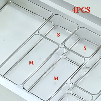 Cross-Border Drawer Partition Storage Box Dressing Table Built-In Cosmetics Storage Box Acrylic Transparent Desktop Organization Box