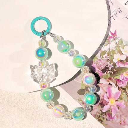 Colorful Shell Candy Color Wings Love Beaded Mobile Phone Chain Handbag Jewelry Hanging Key Chain