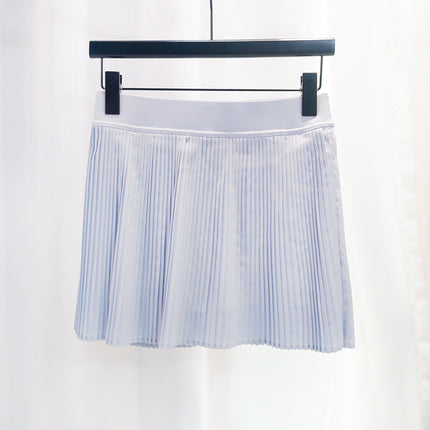 ♔ Summer Women's Accordion Pleated High-Waisted Versatile Tennis Skirt for Outdoor Sports, Slimming, Leg-Lengthening, Elegant, Non-Slip