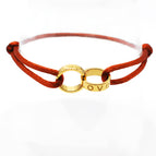 Wine red rope + gold accessories