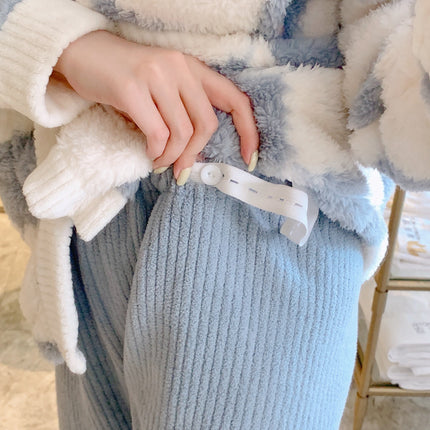 A variety of plus size 200kg month clothing autumn and winter flannel padded soft coral fleece pregnant women nursing clothing