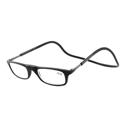 Presbyopia glasses New neck magnetic presbyopia glasses anti-blue light portable ultra-light flower glasses telescopic legs manufacturers wholesale