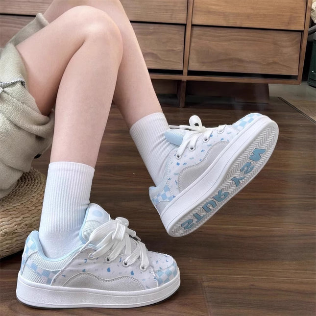 Original Korean-style Xiaozhong Blueberry Bread Shoes Women's Ins Trendy 2025 Spring New All-match Casual Sneakers for Students