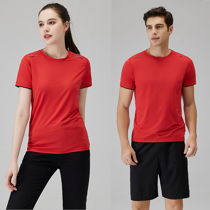 Loose Crewneck Running Basketball Short-sleeved Sports Class Clothes Cool-feeling Quick-drying Summer League Building Sports T-shirt