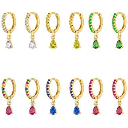Amazon, Aliexpress, Temu, Shein, European and American Cross-Border Popular Luxury Zircon Earrings Wholesale