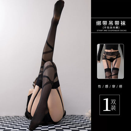 Sexy Stockings for Women, Transparent Lace Suspenders, Long Stockings, Beautiful Legs, Suspenders, Cut Out Temptation, Manufacturer Wholesale