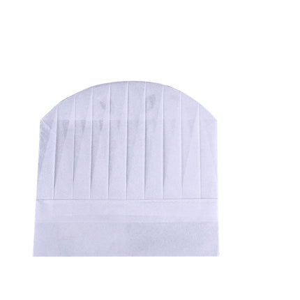 Disposable Black and White Chef Hat Non-Woven Breathable High School Hat Thickeneded Men's and Women's Kitchen Hat Restaurant Work Hat