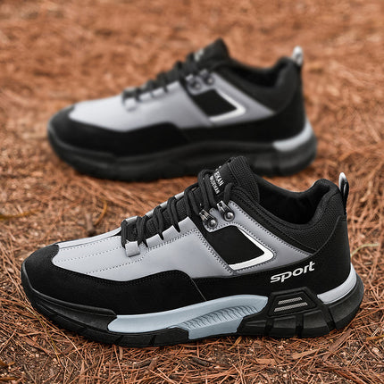 Men's Shoes 2025 Spring New Men's Non-Slip Platform Mountaineering Shoes Low-top Sports Board Shoes Trendy Casual Workwear Shoes