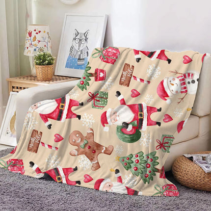 Christmas Decoration Blanket Holiday Blanket Red Festive Blanket Christmas Tree Polo Sofa Blanket Flannel Blanket