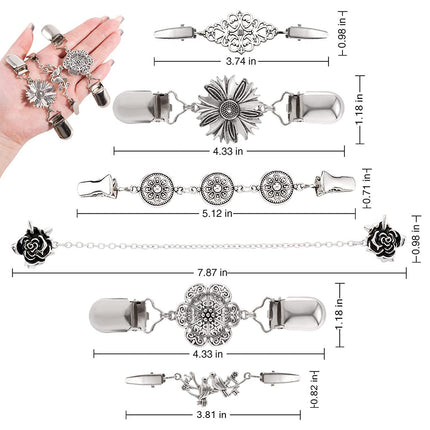 Amazon 6-piece sweater shawl clip vintage Magpie cardigan collar clip duckbill clip dress shirt chest clip
