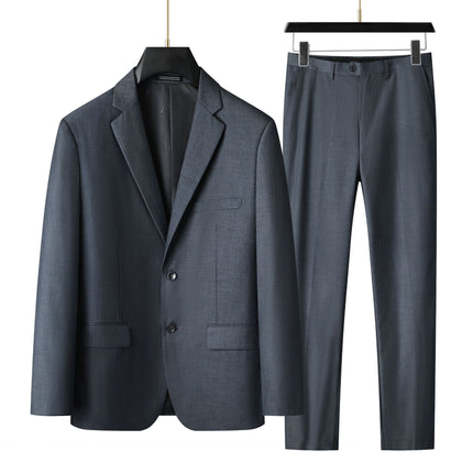 Fat Man 2025 Spring and Autumn New Men's Loose Plus Size Plus Size Business Casual Suit Three-Piece Suit
