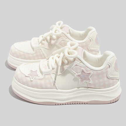 Beier Sweet White Sneakers for Women 2026 Spring New Versatile Fashionable Casual Thick-Soled High-Value Student Sneakers
