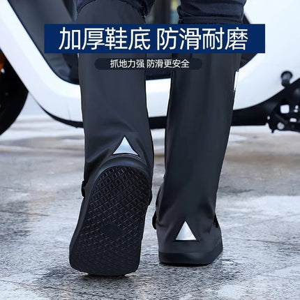 Rain Shoe Covers Waterproof Thickeneded Wear-Resistant Anti-Slip Men's Rain-Proof High-Top Shoe Covers Long-Tube Water Shoes Women's Rain Foot Covers Rain Boots