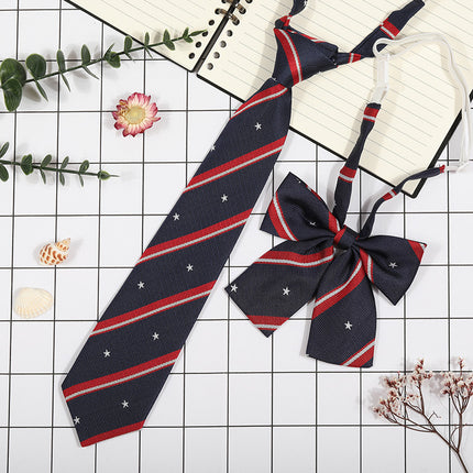 Japanese Plaid JK Tie Tie Set Women's College Style Graduation Photo Free Accessories Korean Style Bow Mariners Suit