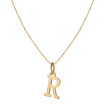 Cross-border Amazon Hot Sale Simple Stainless Steel Letter Pendant Necklace Women Alloy Box Chain 26 Letter Clavicle Chain