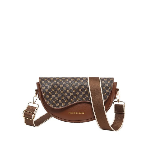 2025 New Retro Texture Small Bag Women's Popular Versatile Crossbody Bag Fashionable Shoulder Underarm Bag Saddle Bag