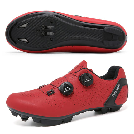 Road Mountain Men's and Women's Locked Bicycle Shoes, Lock-Free Shoes, Hard-Soled Spinning Cycling Shoes, Gym Black