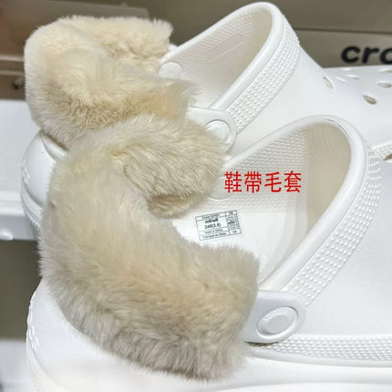 Cave Shoes Plush Liner Fits Cross Card Luo Winter and Winter Snow House Puffs with Velvet Cotton Shoe Cover