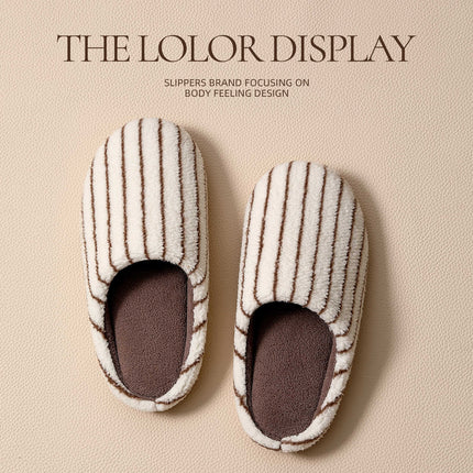 Cotton Slippers for Women Autumn and Winter 2025 New Indoor Home Silent Soft Bottom Non-Slip Floor Slippers for Men Winter