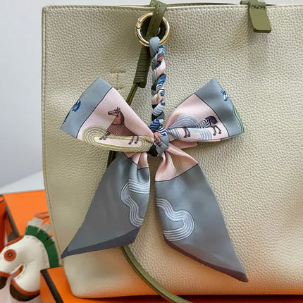 High-grade Handbag Handle Ribbon Bag Handle Handle Accessories Silk Scarf Handbag Tie Bag with Decorative Ribbon Pendant