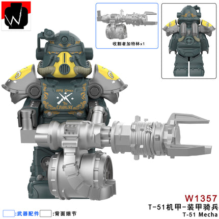 Flame X-01 Mecha Third-Party Radiation Warrior Building Block Figure Cross-Border Goods Bagged for Boys Compatible with Lego