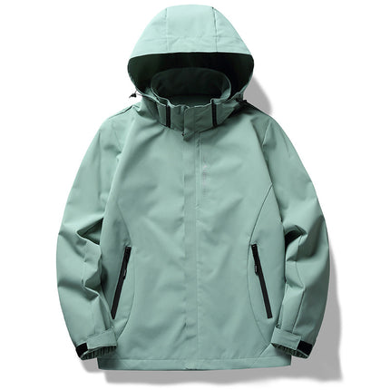 Outdoor sports clothing silver fox velvet liner windproof waterproof men and women with the same style three-in-one work clothes logo