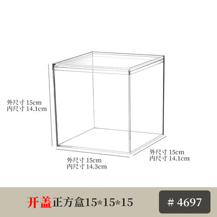 Exquisite Square Flip-Top Transparent Candy Box Food-Grade Wedding Candy Gift Packaging Acrylic Plastic Box