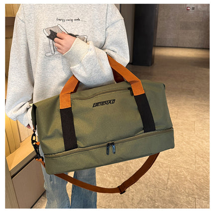 Gym Bag Luggage Bag Short-Distance Business Trip Portable Large-Capacity Lightweight Storage Dry and Wet Sports Travel Separate Luggage Bag
