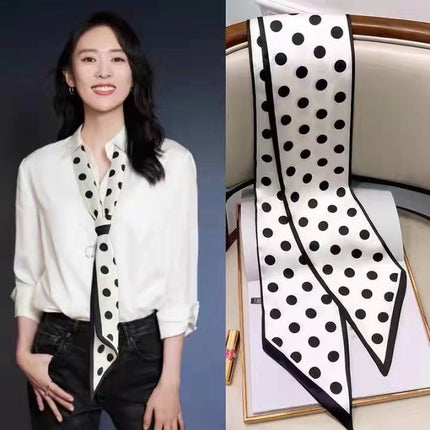 2025 New Long Scarf Korean Style Printed Temperament Scarf Summer Fashion Decorative Bangle Scarf Factory Wholesale