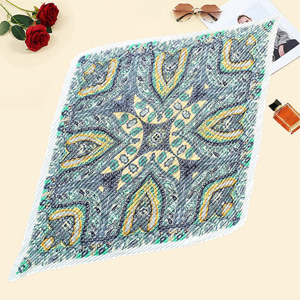 New wrinkled small square scarf female Korean imitation silk printed wrinkled small scarf Joker scarf decorative scarf wholesale
