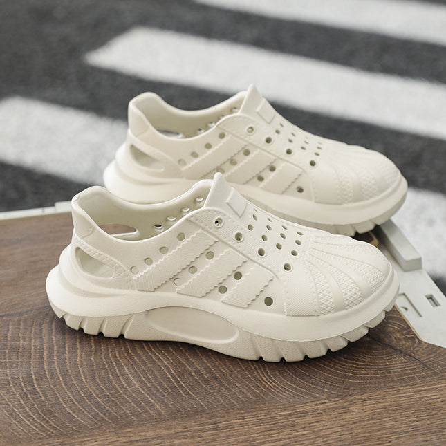 2025 New Style Hole Shoes for Men and Women Couple Wading Non-slip Waterproof Light Outdoor Wear Baotou Sandals Beach Shoes