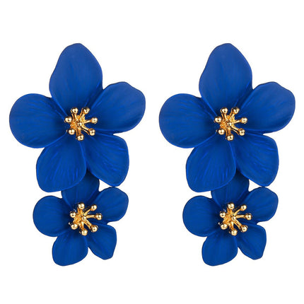 New Arrival All-Match Earrings Korean Style Geometric Flower Earrings Women's Ins Fashion European and American Earrings Jewelry earrings