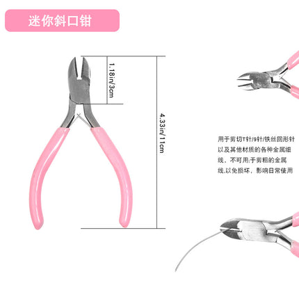 Handmade DIY beaded tool kit open fork needle pliers scissors line tweezers lobster buckle ring wire guide suit wholesale